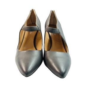 Kelly & Katie Dark Gray Valentina Women's Faux Leather Pumps Heels 9M. NWOT